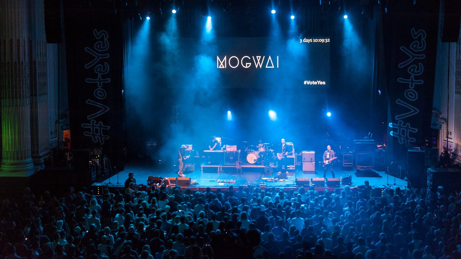 Mogwai play 'A Night for Scotland' in support of independence in 2014 in Edinburgh (Photo by Roberto Ricciuti/Redferns via Getty Images)