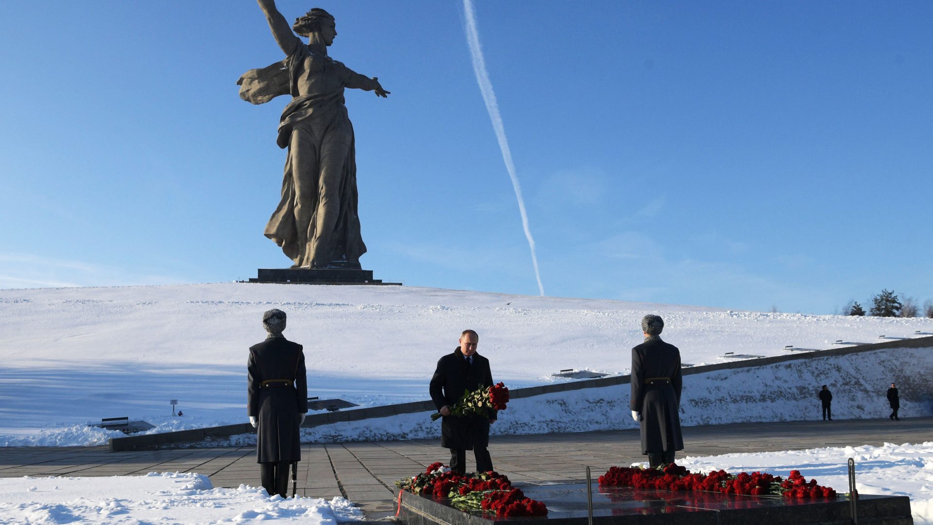 Vladimir Putin attends an event in Volgograd to commemorate the anniversary of the battle of Stalingrad. Photo: Maxim Shemetov/AFP/Getty