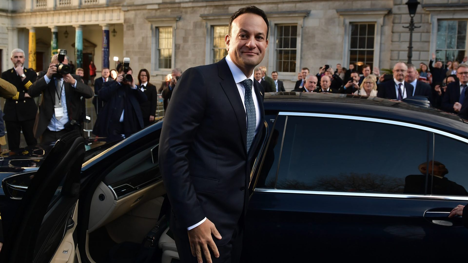 Fine Gael leader Leo Varadkar pictured as he is congratulated by party members after being nominated as Taoiseach at Leinster House on December 17, 2022. Photo: Charles McQuillan/Getty Images