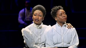 Beverley Knight as Emmeline Pankhurst and Sharon Rose as Sylvia Pankhurst in Kate Prince’s Sylvia at the Old Vic. Photo: Manuel Harlan