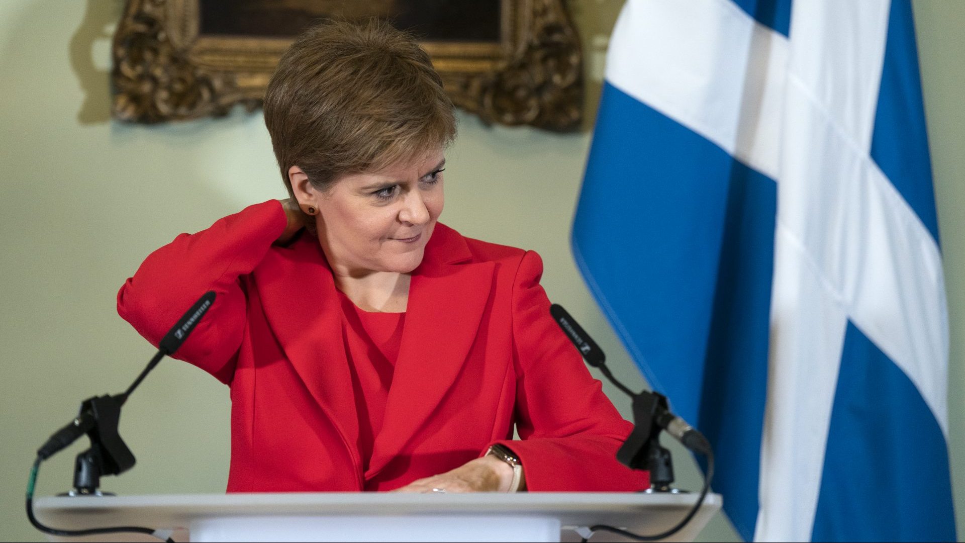 Nicola Sturgeon speaks during a press conference at Bute House where she announced she will stand down as First Minister of Scotland. Photo: Jane Barlow - Pool/Getty Images