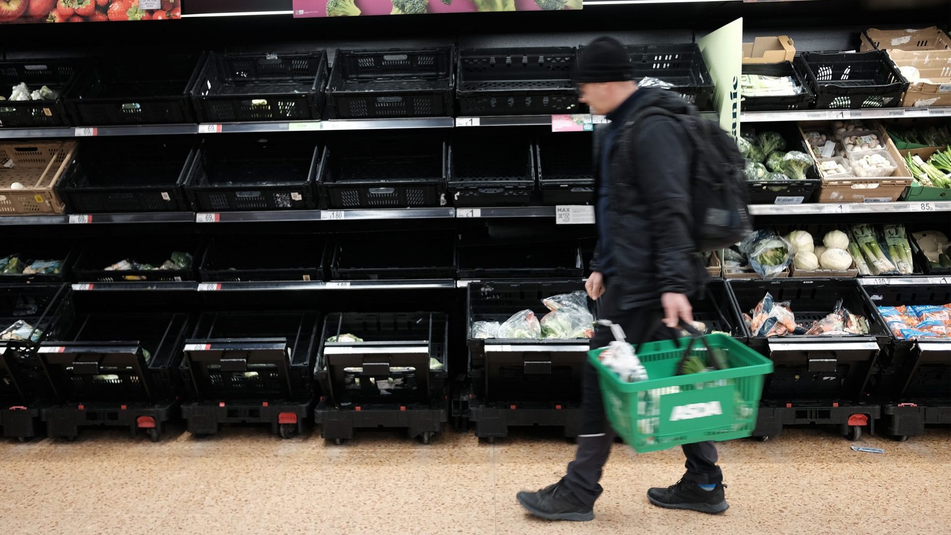 A shortage of tomatoes affecting UK supermarkets is widening to other fruit and vegetables and is likely to last weeks. Photo: Yui Mok/PA Wire/PA Images