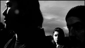 British electronic ensemble Snow Ghosts – Hannah Cartwright, Ross Tones and Oli Knowles. Photo: Steve Gullick 