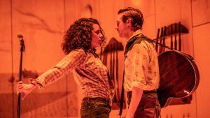 Anoushka Lucas and Arthur Darvill in Daniel Fish’s reimagining of Oklahoma! Photo: Marc Brenner