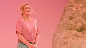Sheridan Smith bows at the curtain call during the press night performance of Shirley Valentine at The Duke Of York's Theatre (Photo by Dave Benett/Getty Images)