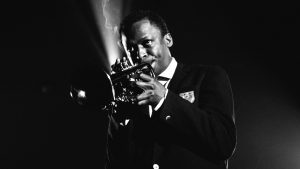 Miles Davis recording the music for the film Lift to the Scaffold, December 1957. Photo: Gerard Landau/INA/Getty