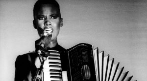 Grace Jones performing in the Netherlands, 1981. Photo: Rob Verhorst/Redferns/Getty