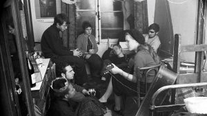 In Room 9 of the Beat Hotel, Rue Gît-le-Cœur, Paris, January 1958. 
All photos: Harold Chapman/Topfoto