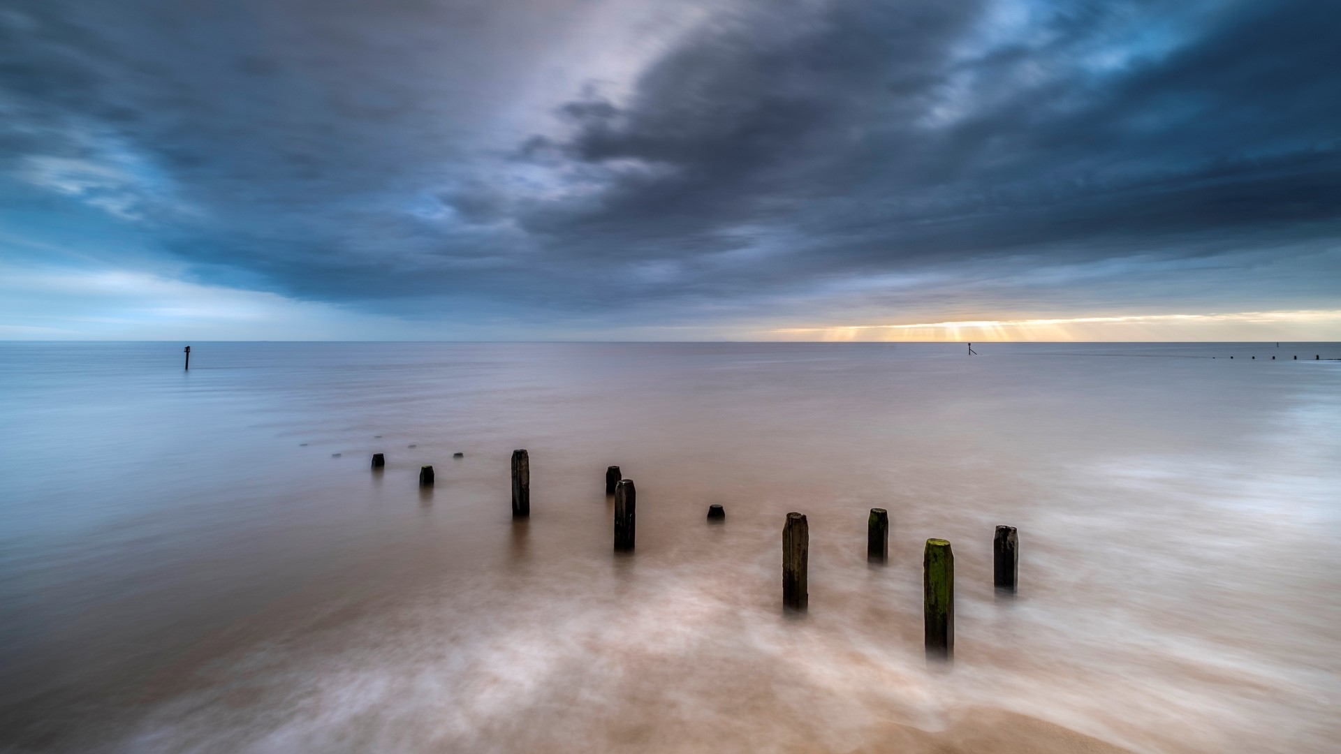 The sea defences at Overstrand on the north Norfolk coast at sunrise. Photo: Dibs McCallum/Loop Images/Universal Images Group/Getty