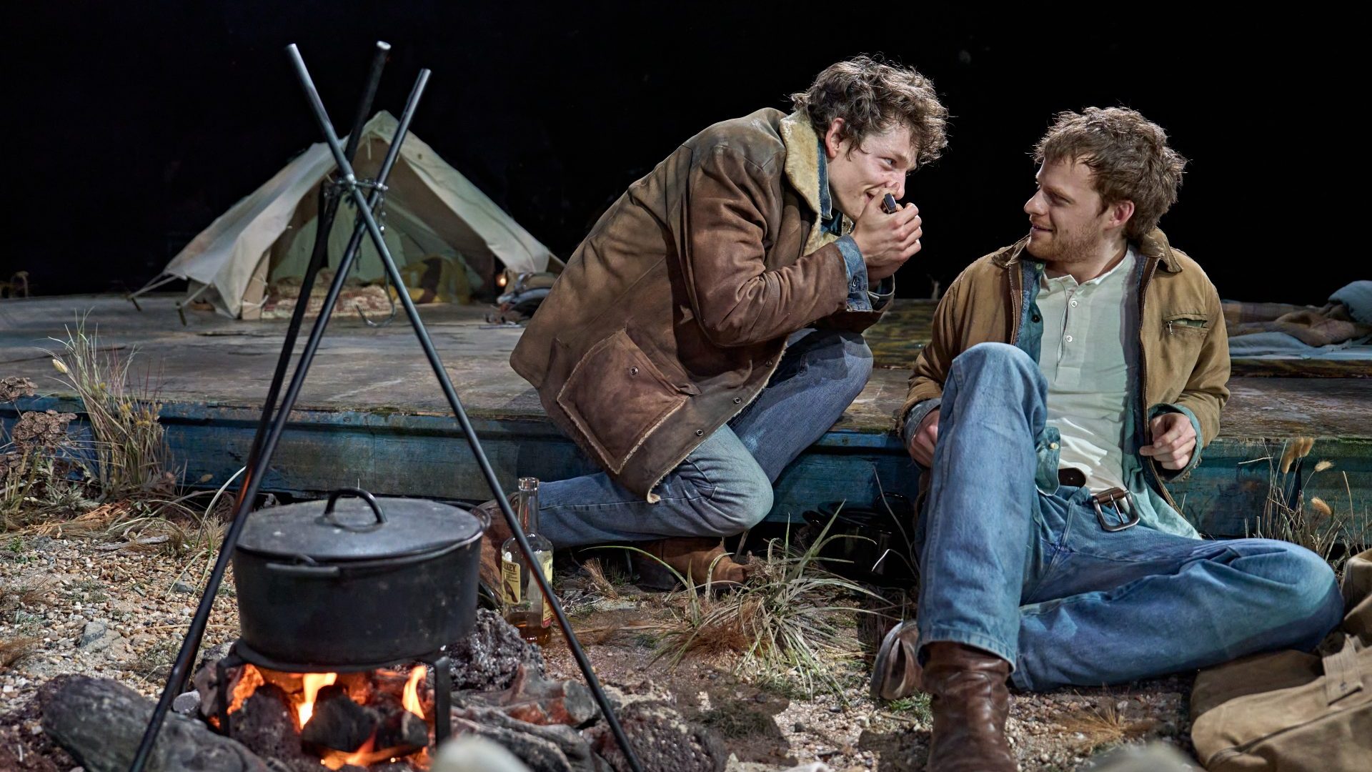 Mike Faist as Jack and Lucas Hedges as Ennis in Brokeback Mountain. Photo: Manuel Harlan