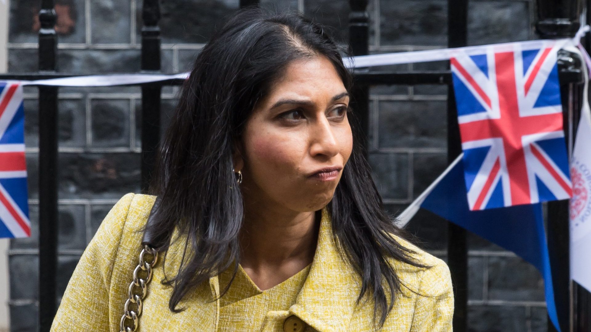 Secretary of State for the Home Department Suella Braverman leaves 10 Downing Street after attending the weekly Cabinet meeting. Photo: Wiktor Szymanowicz/Future Publishing via Getty Images
