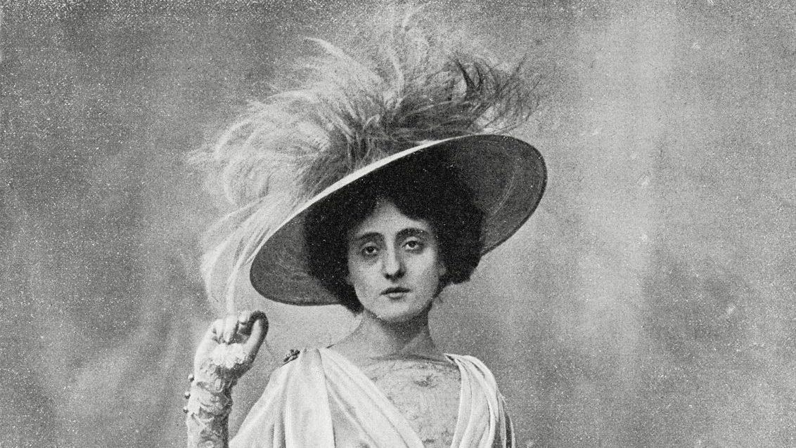 Lyda Borelli, Italian 
actress and diva of 
silent films, 1908. Photo: De Agostini/Getty