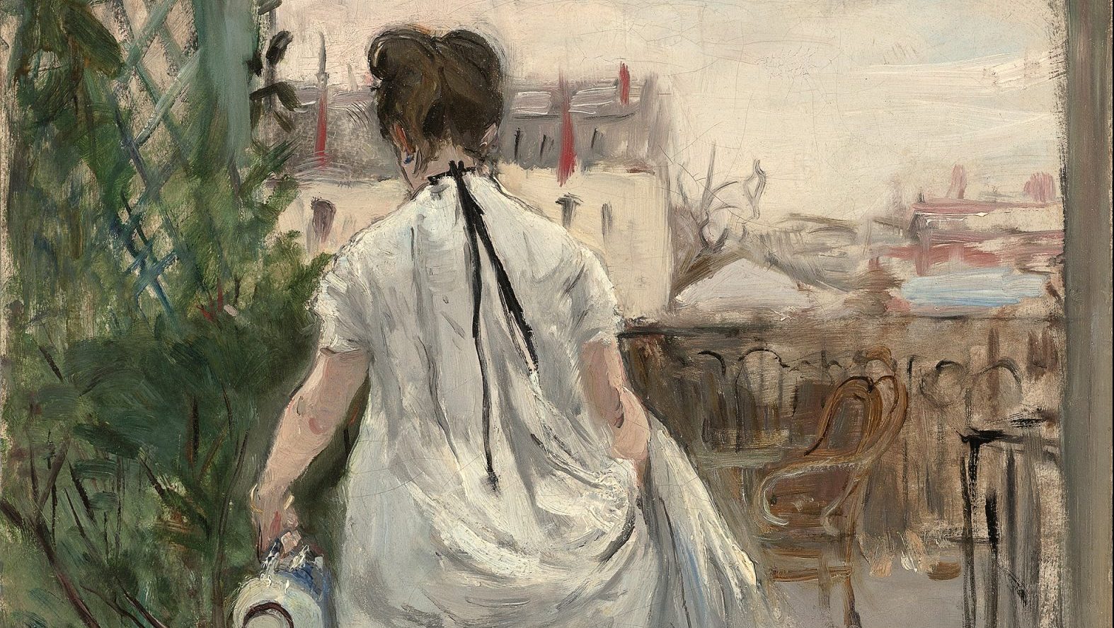 Berthe Morisot’s 
Young Woman 
Watering a Shrub, 
1876, is a poignant 
rendering of her 
sister, Edma. Photo: Katherine 
Wetzel/Virginia 
Museum of Fine Arts