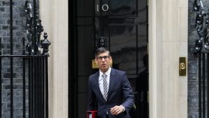 Prime Minister Rishi Sunak departs 10 Downing Street, London, to attend Prime Minister's Questions. Photo: Stefan Rousseau/PA Wire/PA Images