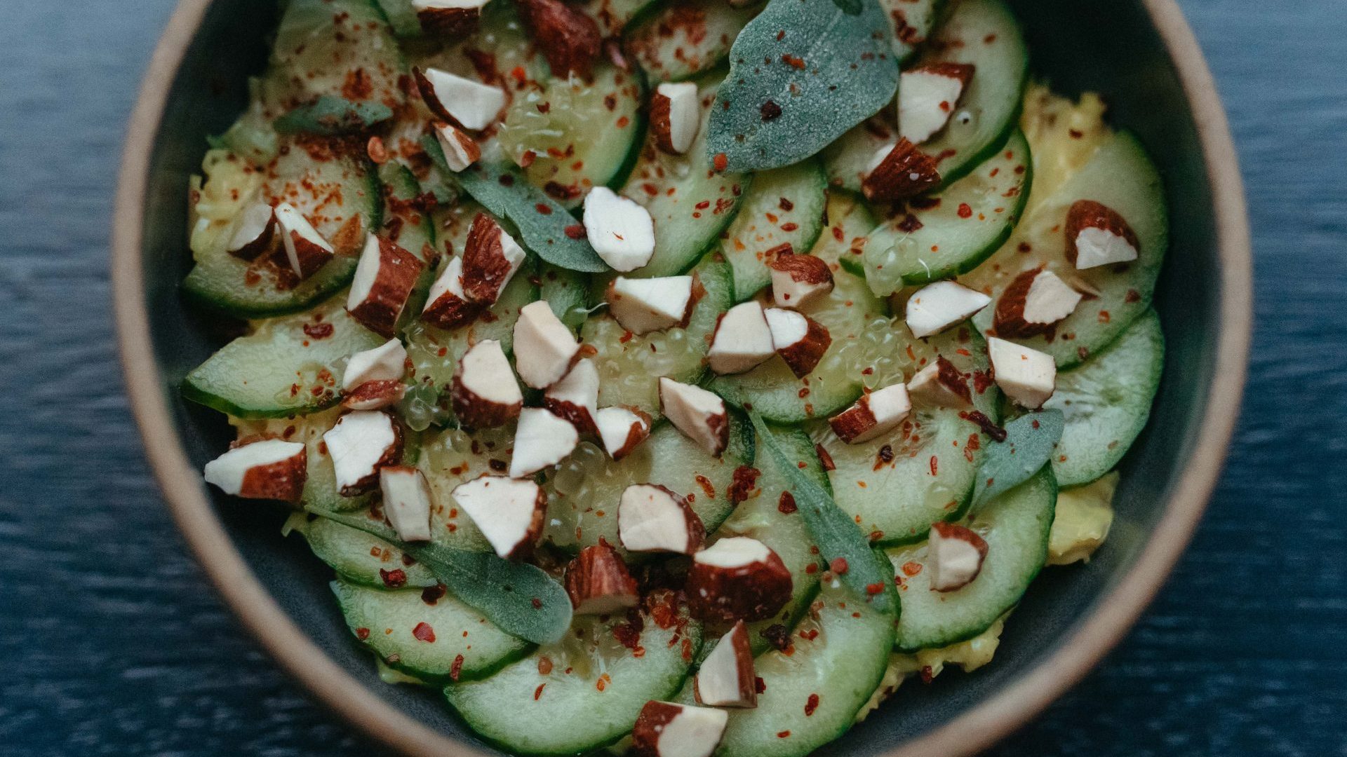 Roberta Hall-McCarron’s dressed
crab with cucumber and almond