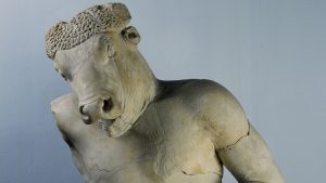 A Roman Minotaur 
sculpture. Photo: National 
Archaeological Museum, 
Athens