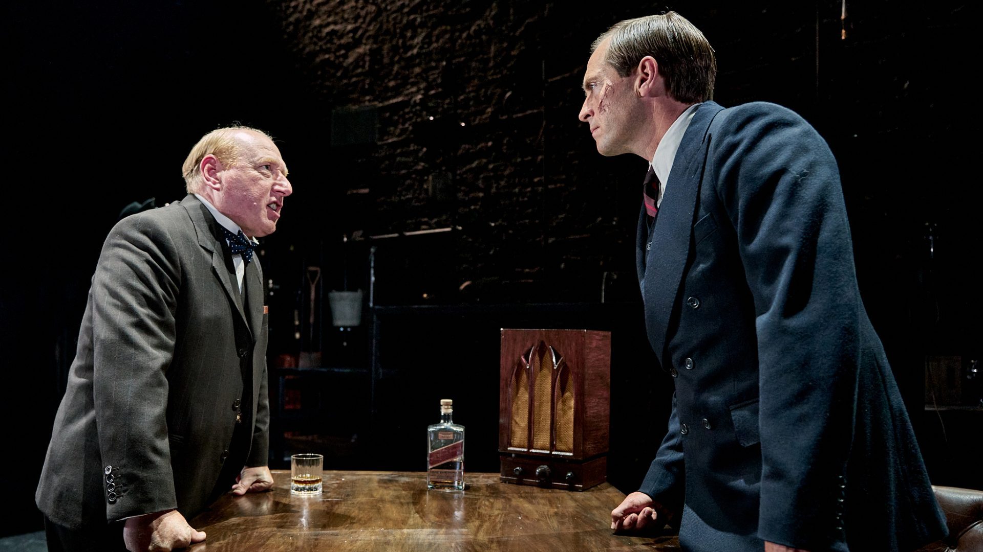 Adrian Scarborough and Stephen Campbell Moore in When Winston went to War with the Wireless. Photo: Manuel Harlan