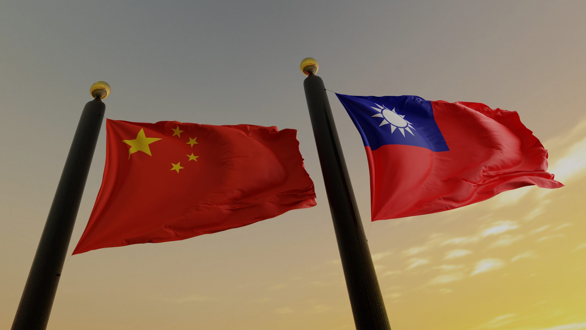 Flags of the People's Republic of China and of Taiwan (Republic of China) (Image: Getty)