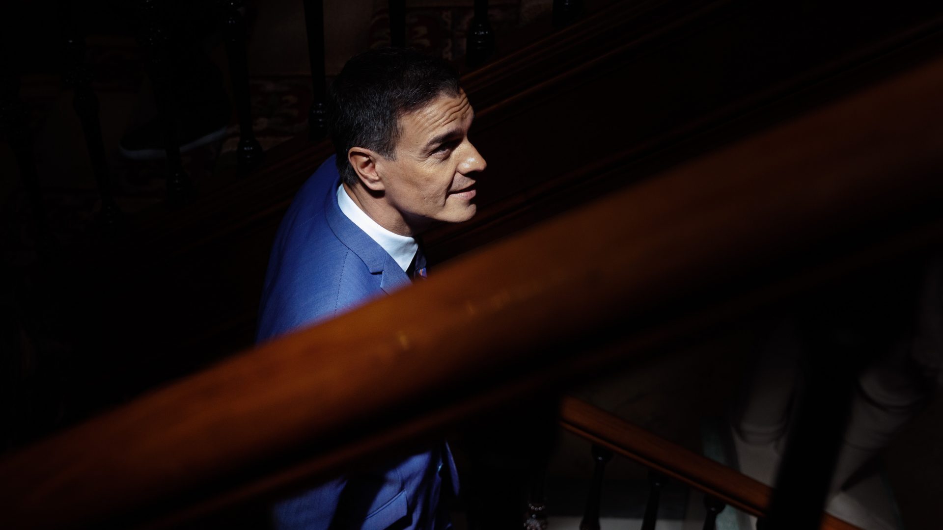 The President of the Government and Secretary General of the PSOE, Pedro Sanchez, leaving a meeting with socialist deputies and senators, in the Congress of Deputies. Photo: Eduardo Parra/Europa Press via Getty Images