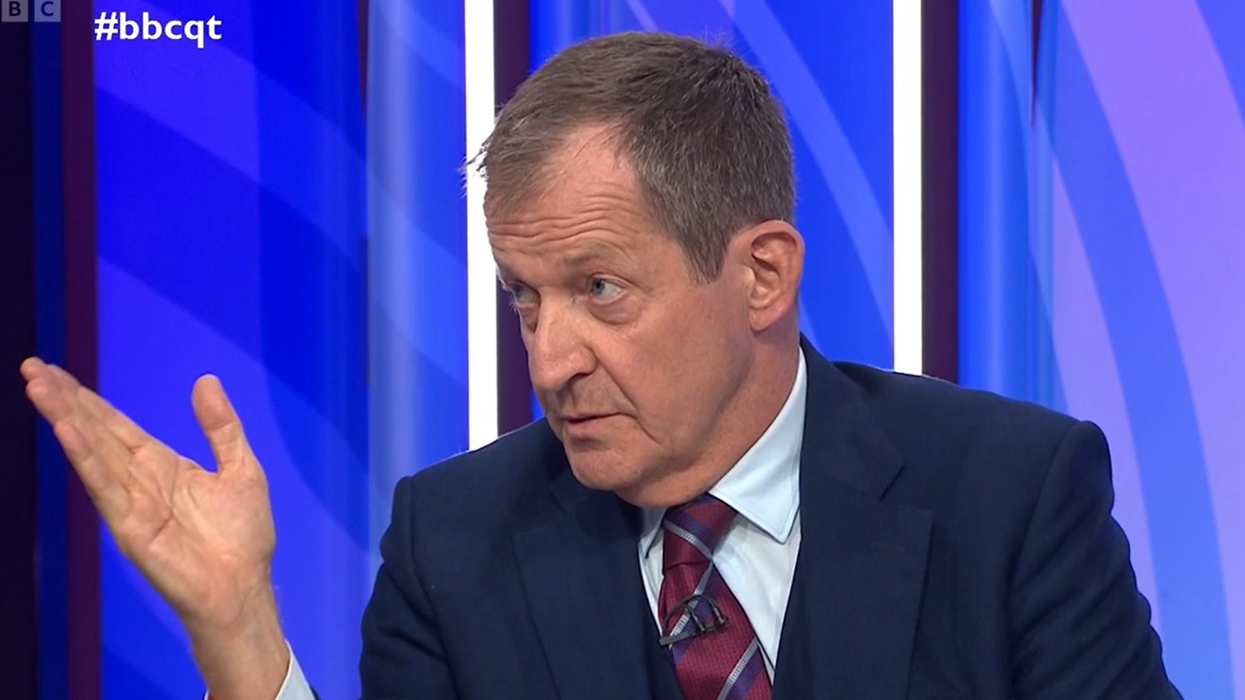 Alastair Campbell on Question Time. Image: BBC
