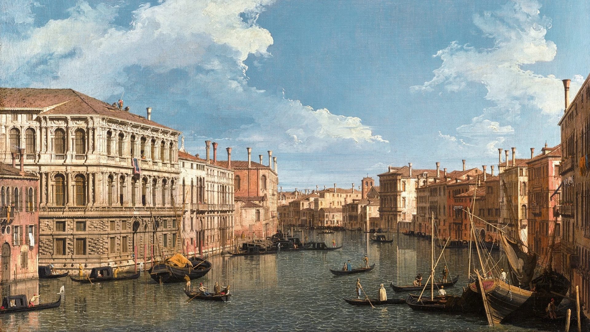 One of Canaletto’s 
many works depicting the Grand Canal in 
Venice during the 18th century