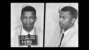 Civil rights activist and politician John Lewis, following his arrest in Mississippi for using a restroom reserved for white people during the Freedom Ride demonstration, May 1961. Photo: Kypros/Getty