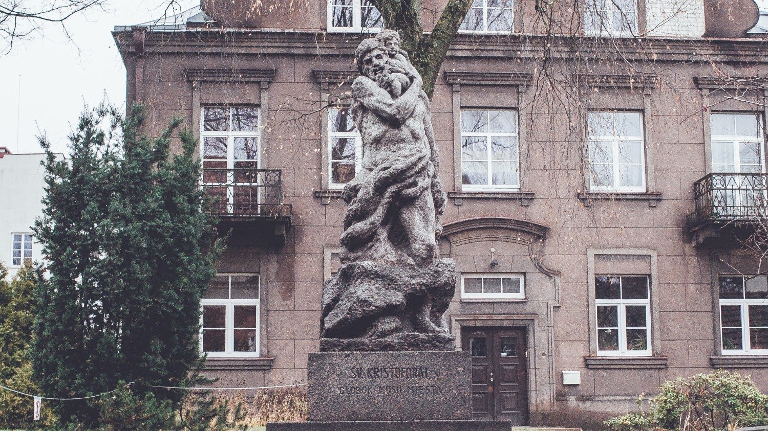 The representation of Saint Christopher, designed by Antanas Kmieliauskas