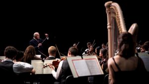 Zubin Mehta conducting at this year's Verbier Festival. Photo: Lucien Grand jean