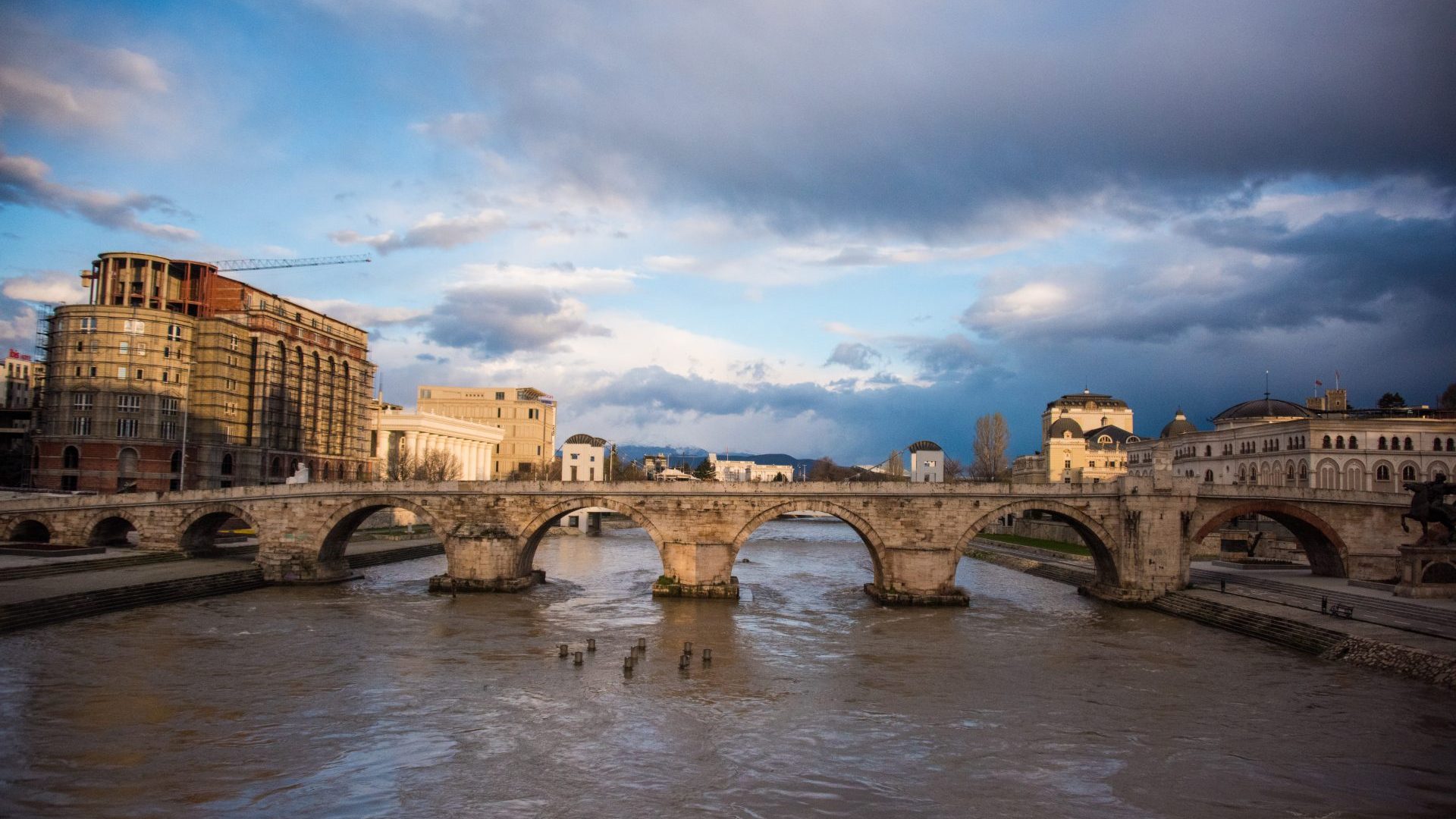 The Stone Bridge of Skopje was built in the 15th century and is a link between two ethnic groups. Photo: Sergio Amiti/Getty