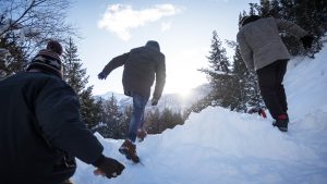 African migrants try to cross the border between Italy and France via the Col de l’Échelle. Photo: Antonio Masiello/Getty