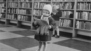 Children pore over the books in the new library in Swindon, February 1960. Since the Tories came to power in 2010, almost 800 public libraries have closed due to funding cuts. Photo: Evening Standard/Hulton Archive/Getty