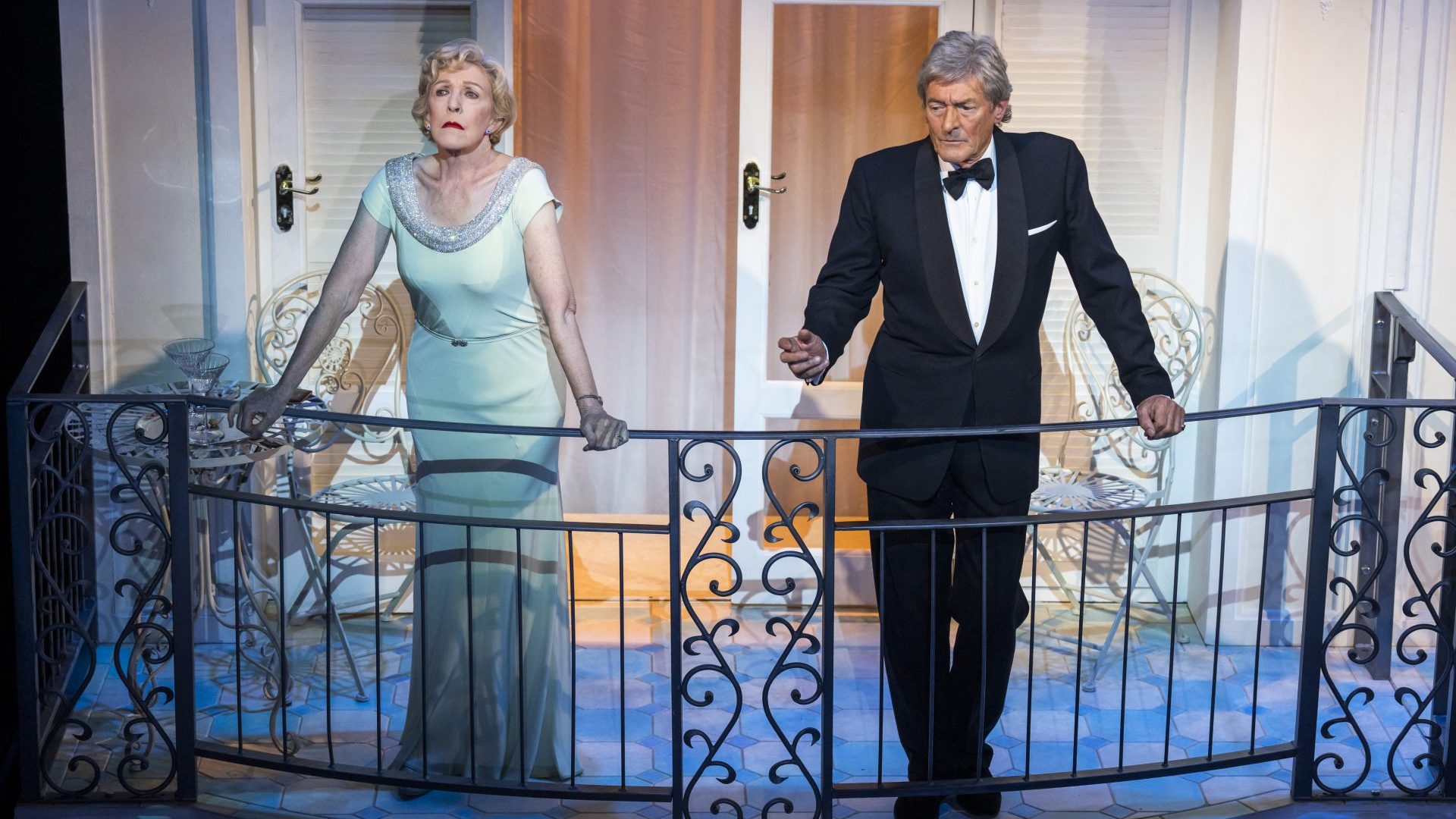 Patricia Hodge and Nigel Havers in Private Lives. Photo: Tristram Kenton