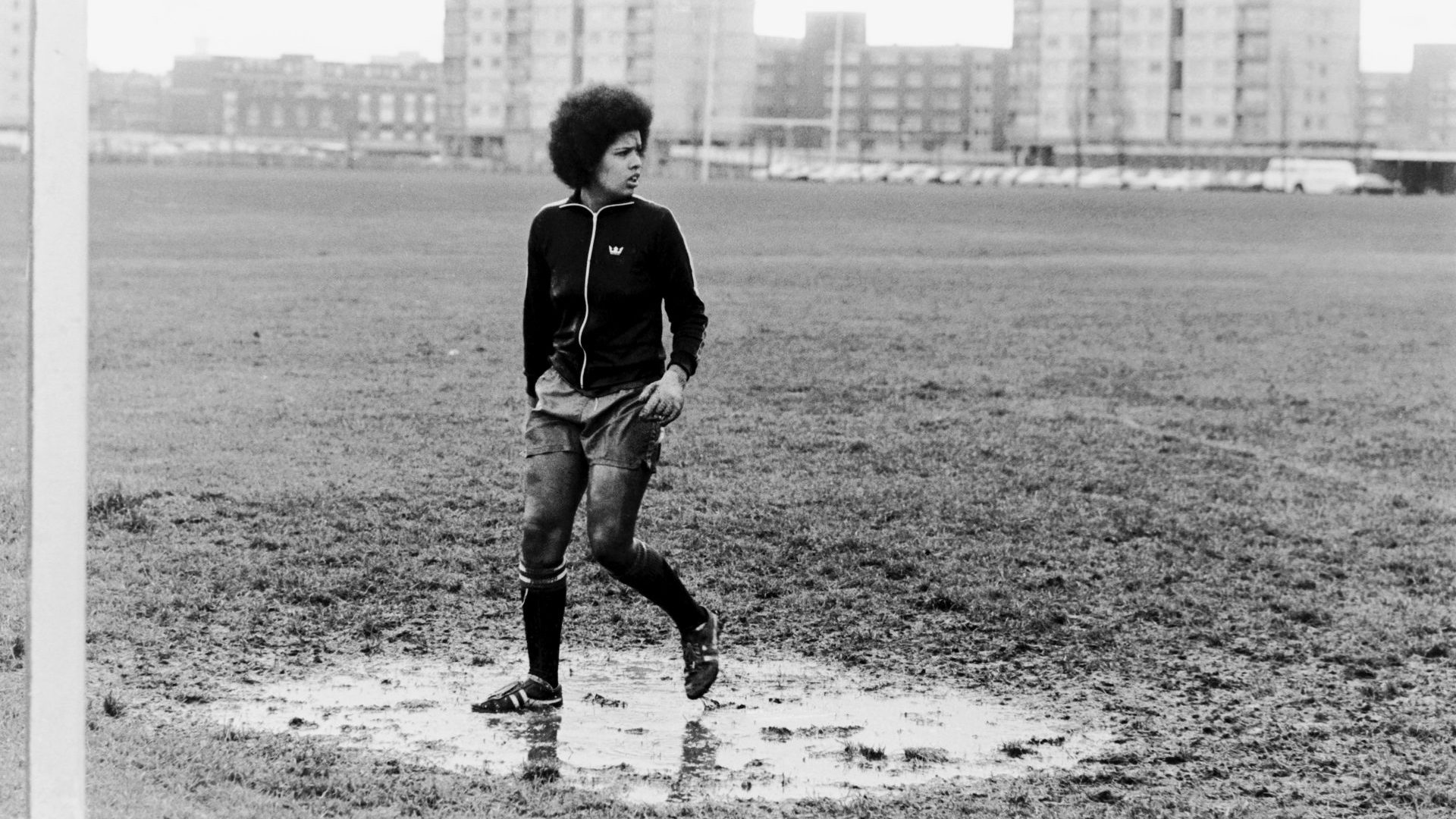 A pitch in Hackney, London, in the 1970s. Pitches for female players at that time were usually recreation fields with few facilities. All photos: Hy Money/TopFoto
