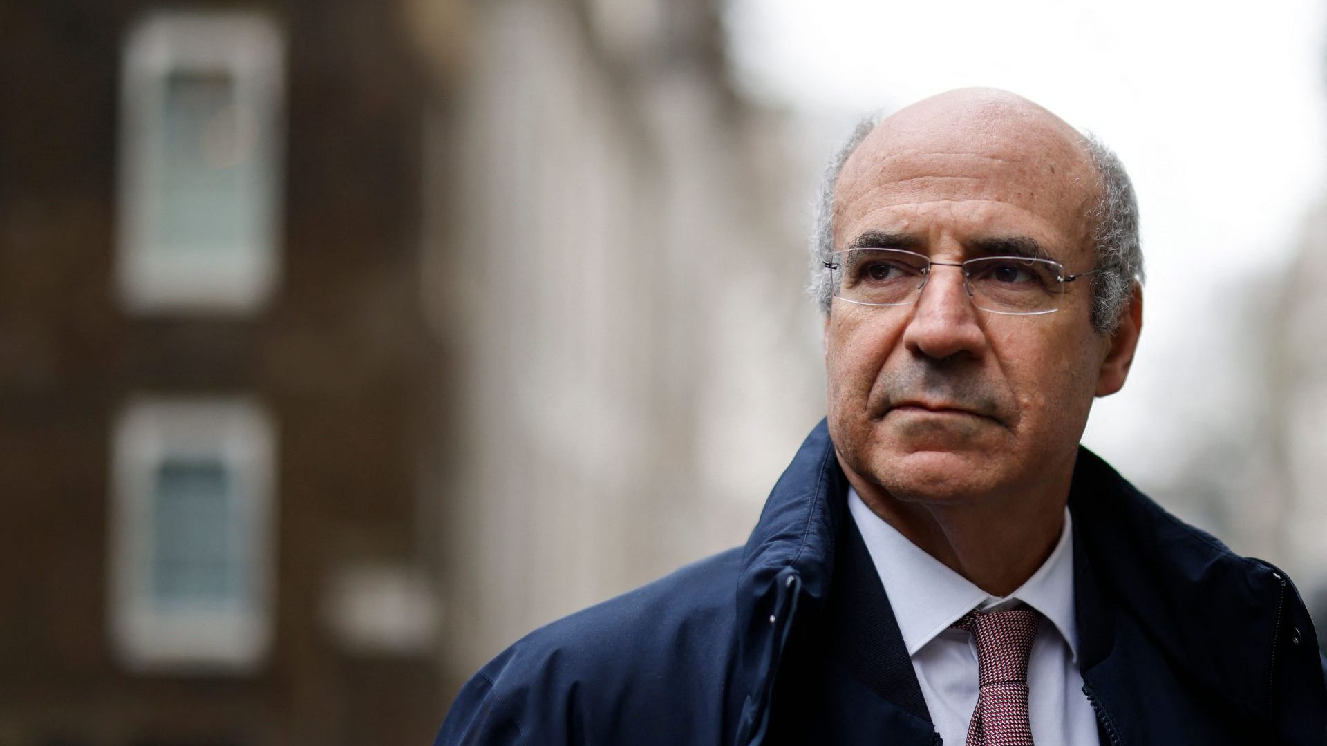 American-born British financier and political activist Bill Browder poses for pictures in front of 10 Downing street. Photo: TOLGA AKMEN/AFP via Getty Images