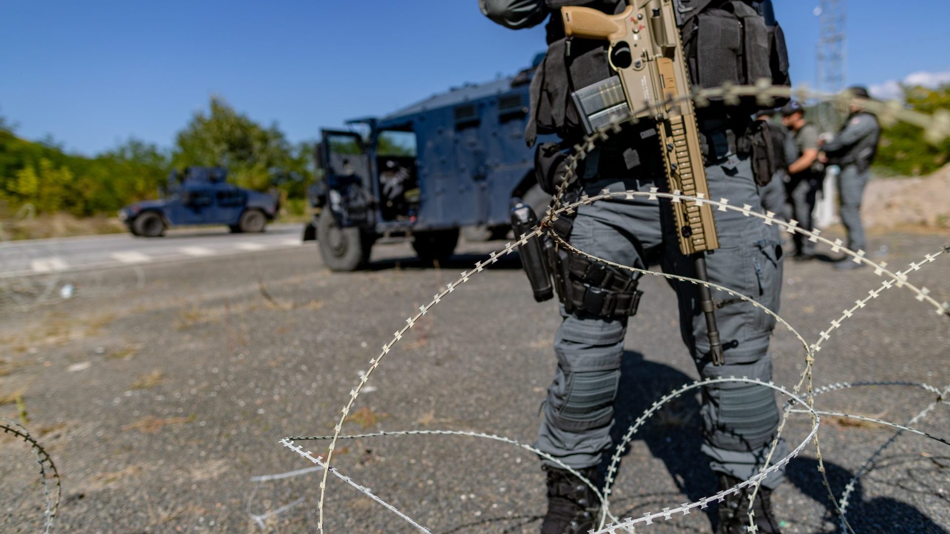 Kosovo Police continue to uphold security with search, patrol and control activities in the north of the country (Photo by Vudi Xhymshiti/Anadolu Agency via Getty Images)