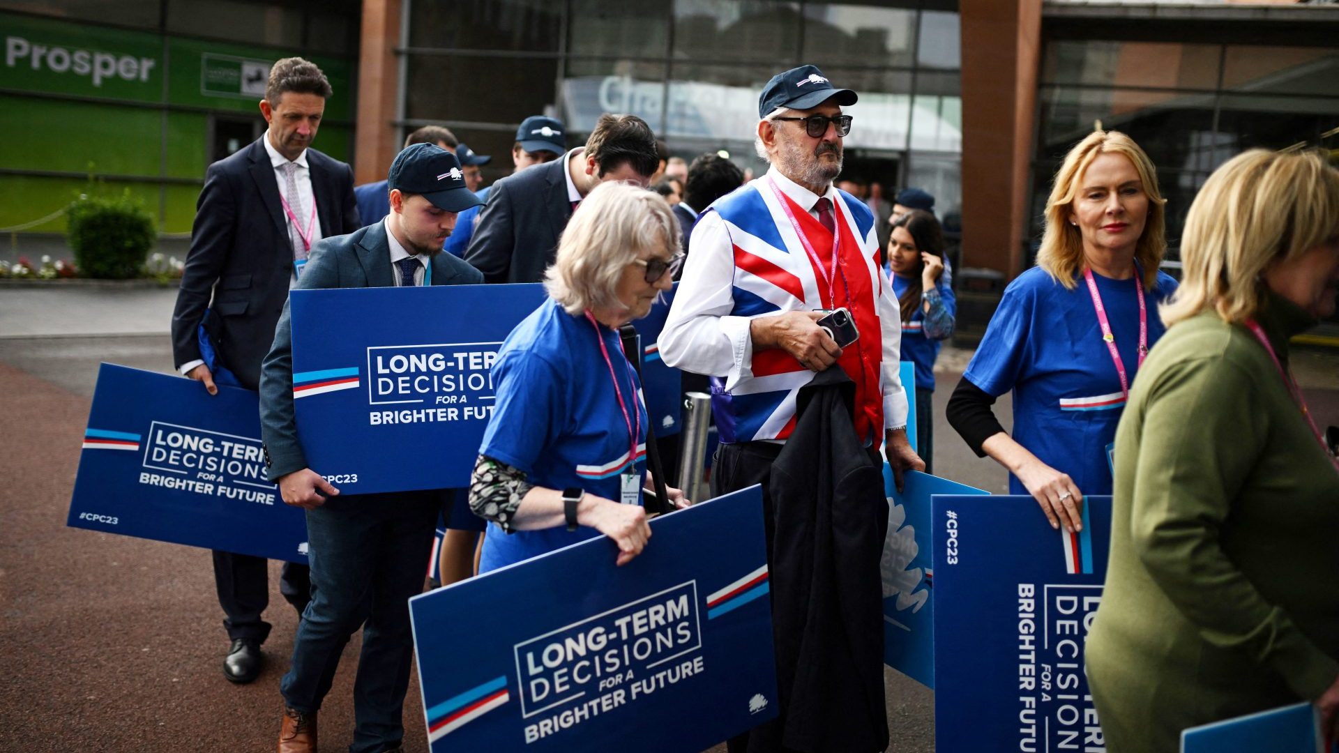Tory Party conference in Manchester, October 2023: immigration was the main topic of conversation. Photo: Oli Scarff/AFP/Getty