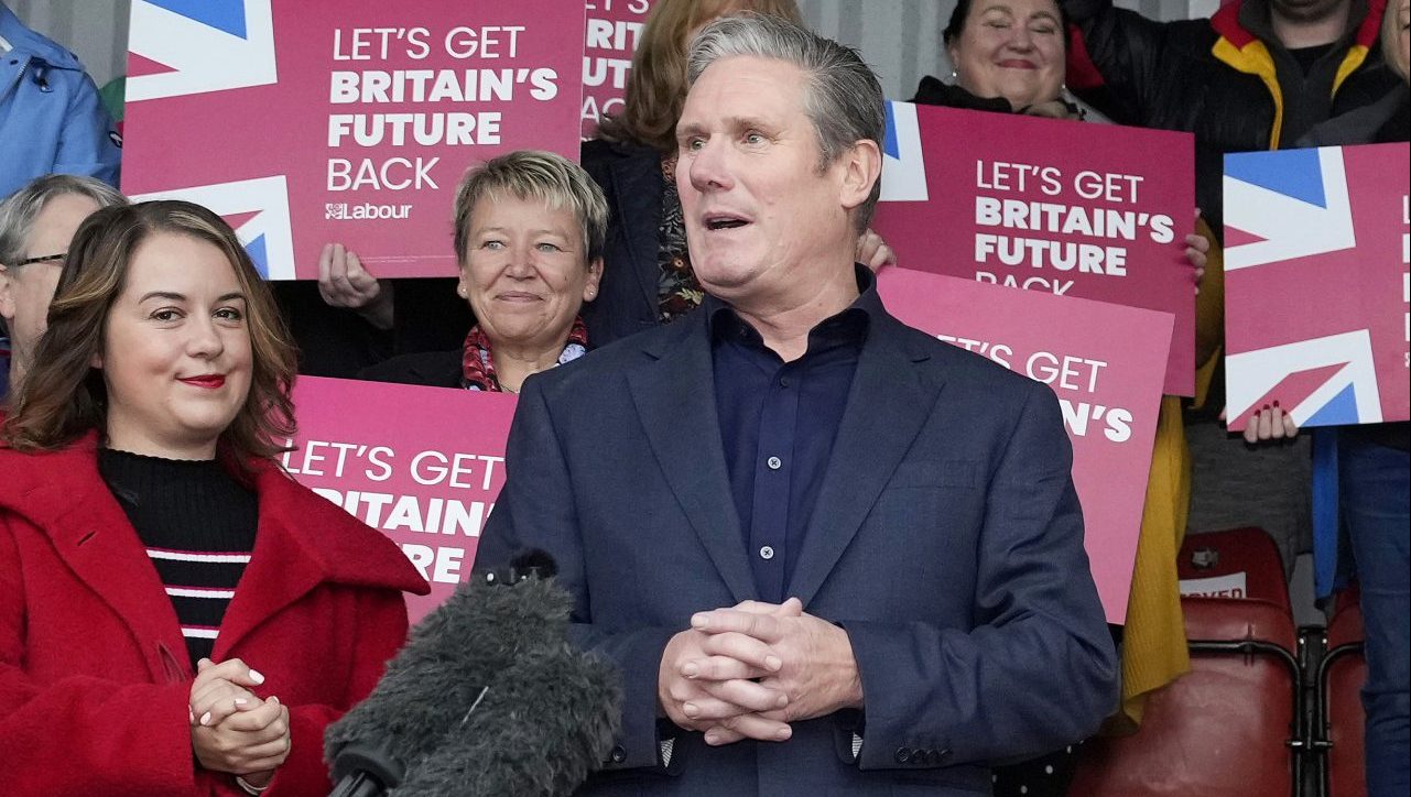 Labour Party leader Keir Starmer speaks after Labour candidate Sarah Edwards won the Tamworth by-election. Photo: Christopher Furlong/Getty Images