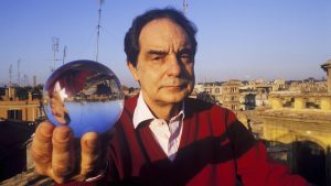 Italian writer and journalist Italo Calvino at his home in Rome, 1984. Photo: Gianni Giansanti/Gamma-Rapho/Getty