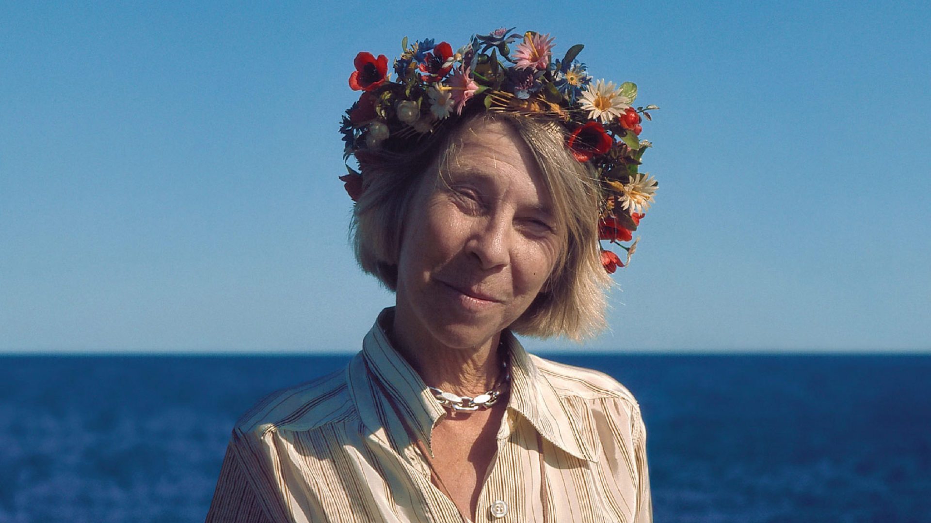 Finnish author, novelist, painter and illustrator Tove Jansson on the island of Klovharun in the Pellinge archipelago, where she had her summer cottage. Photo: Olov Jansson