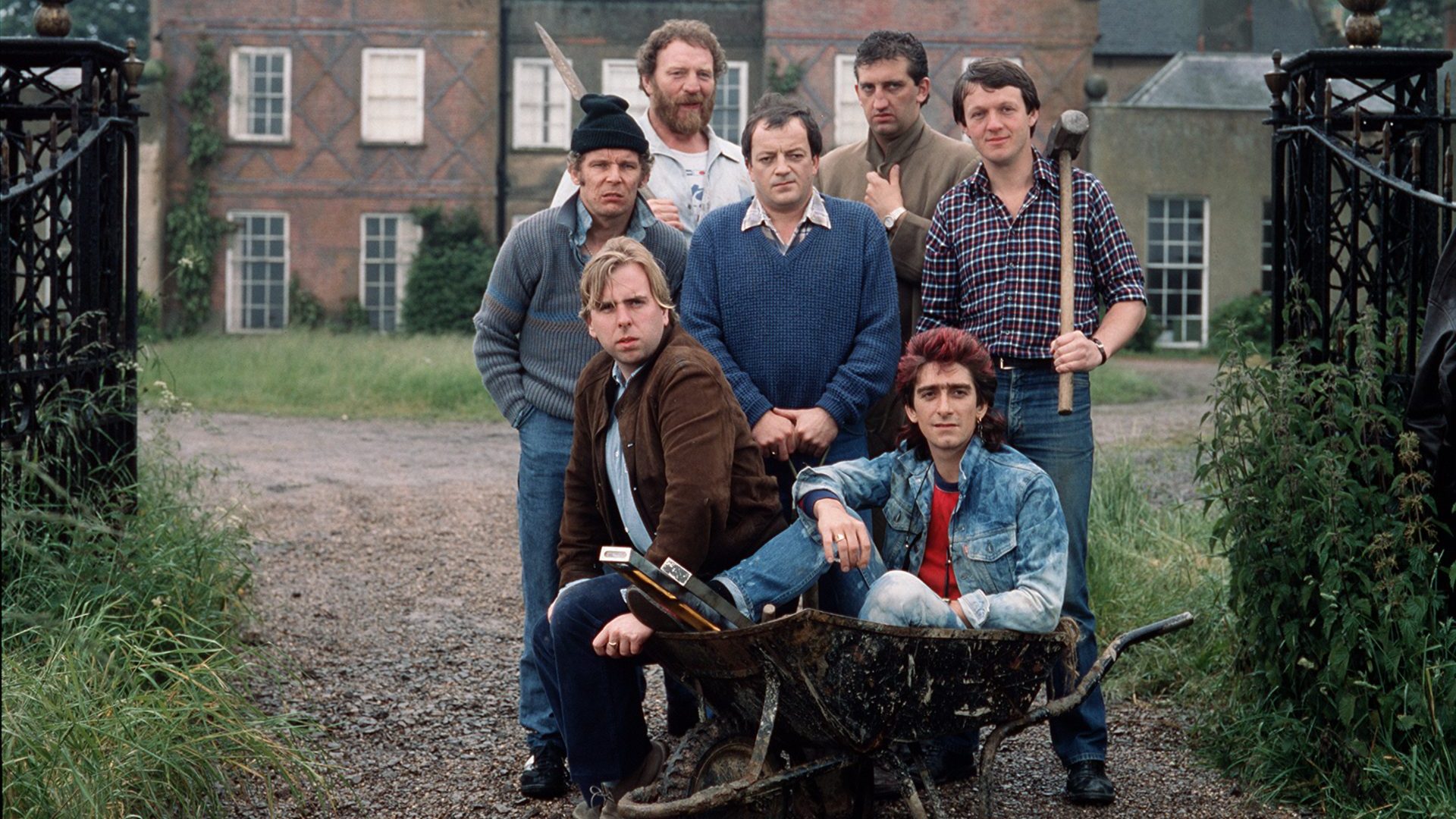 The cast of Auf Wiedersehen, Pet. Photo: Carlton Television