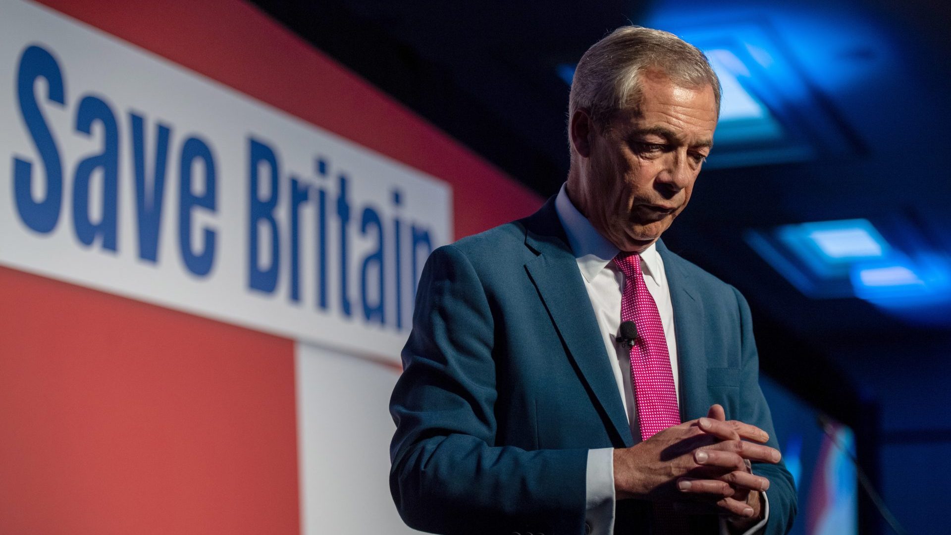 Nigel Farage, speaks at the Reform Party annual conference in October (Photo by Chris J Ratcliffe/Getty Images)