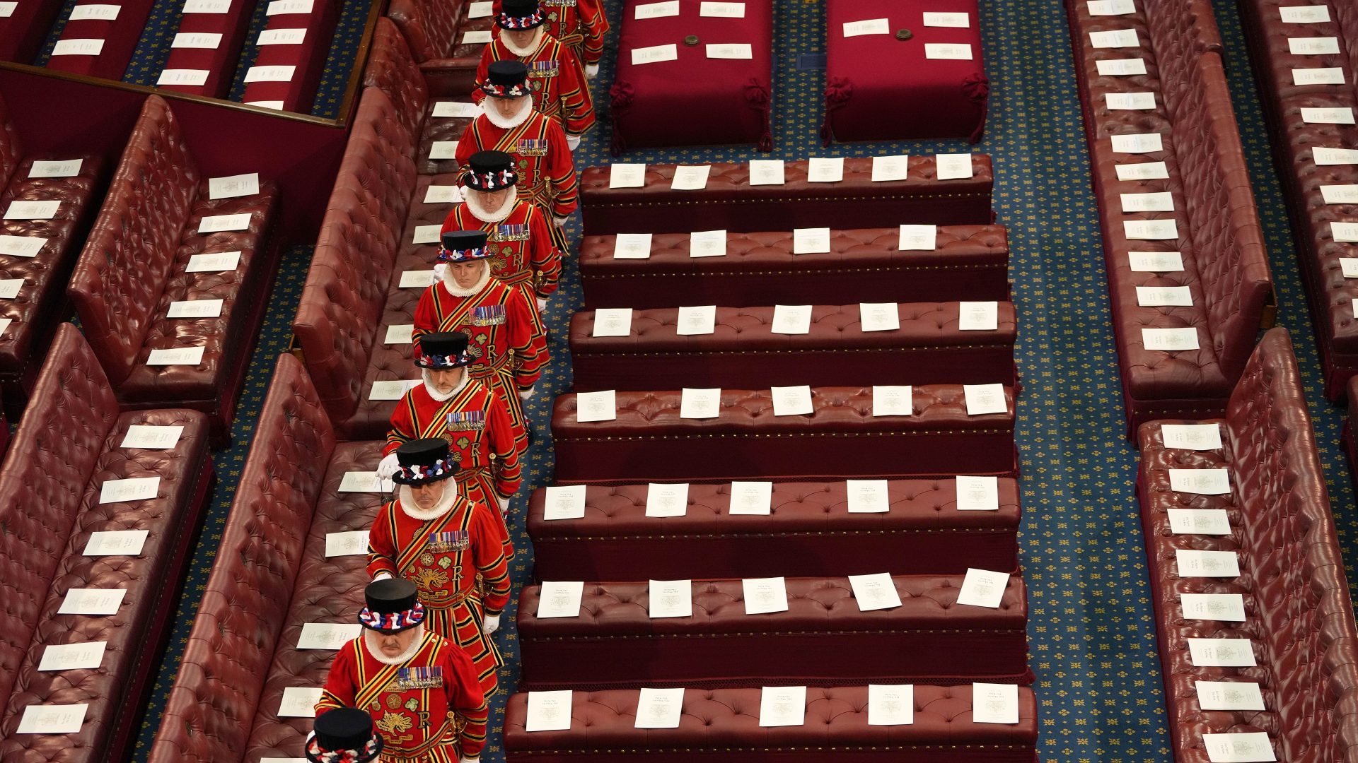 The Yeoman of the Guard Ceremonial Search takes place ahead of the King's Speech (Photo by Kirsty Wigglesworth - WPA Pool/Getty Images)