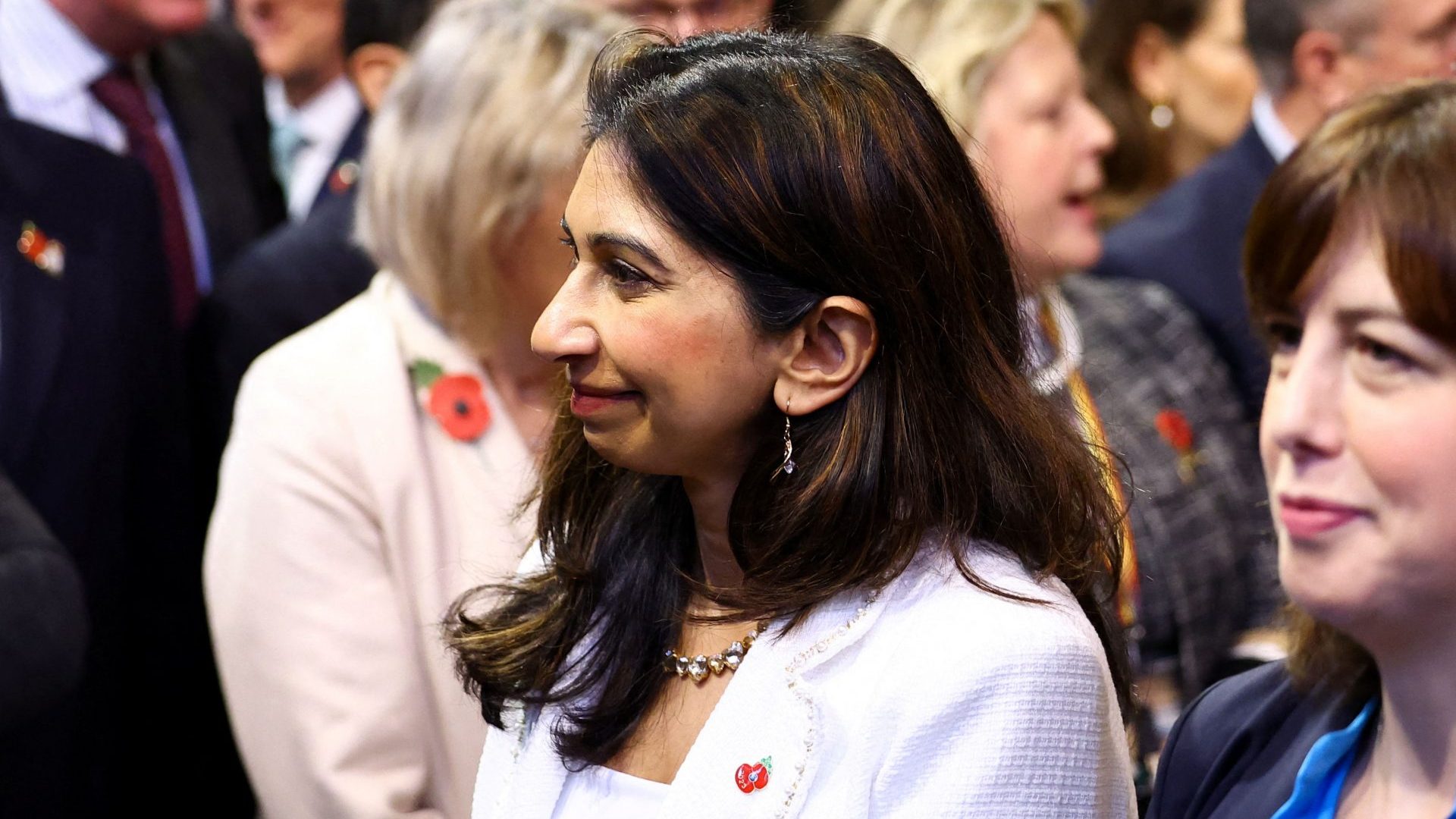 Britain's Home Secretary Suella Braverman attends the State Opening of Parliament at the Houses of Parliament. Photo: Hannah McKay - WPA Pool/Getty Images