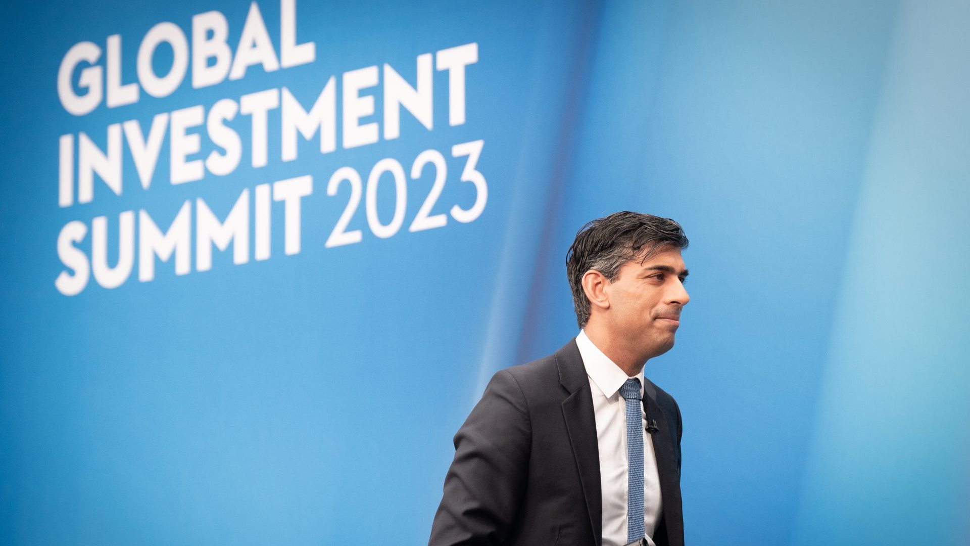 Prime Minister Rishi Sunak attends the Global Investment Summit at Hampton Court Palace. Photo: Stefan Rousseau - WPA Pool/Getty Images