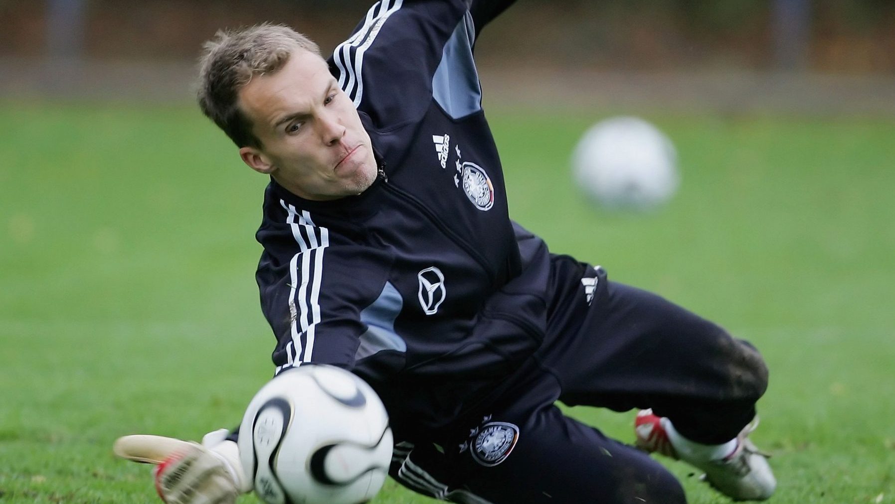Former German national goalkeeper Robert Enke during a training session in 2006. Three years later he took his own life at the age of 32. Photo: Stuart Franklin/Bongarts/Getty