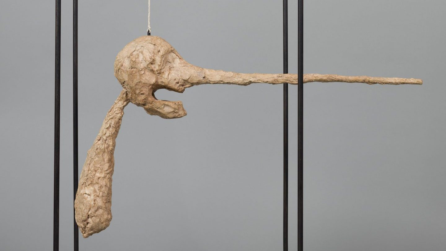 The plaster cast of Alberto Giacometti’s sculpture Le Nez (The Nose), which serves as a model for casting the bronze edition. Photo: Fondation Alberto et Annette Giacometti, Paris