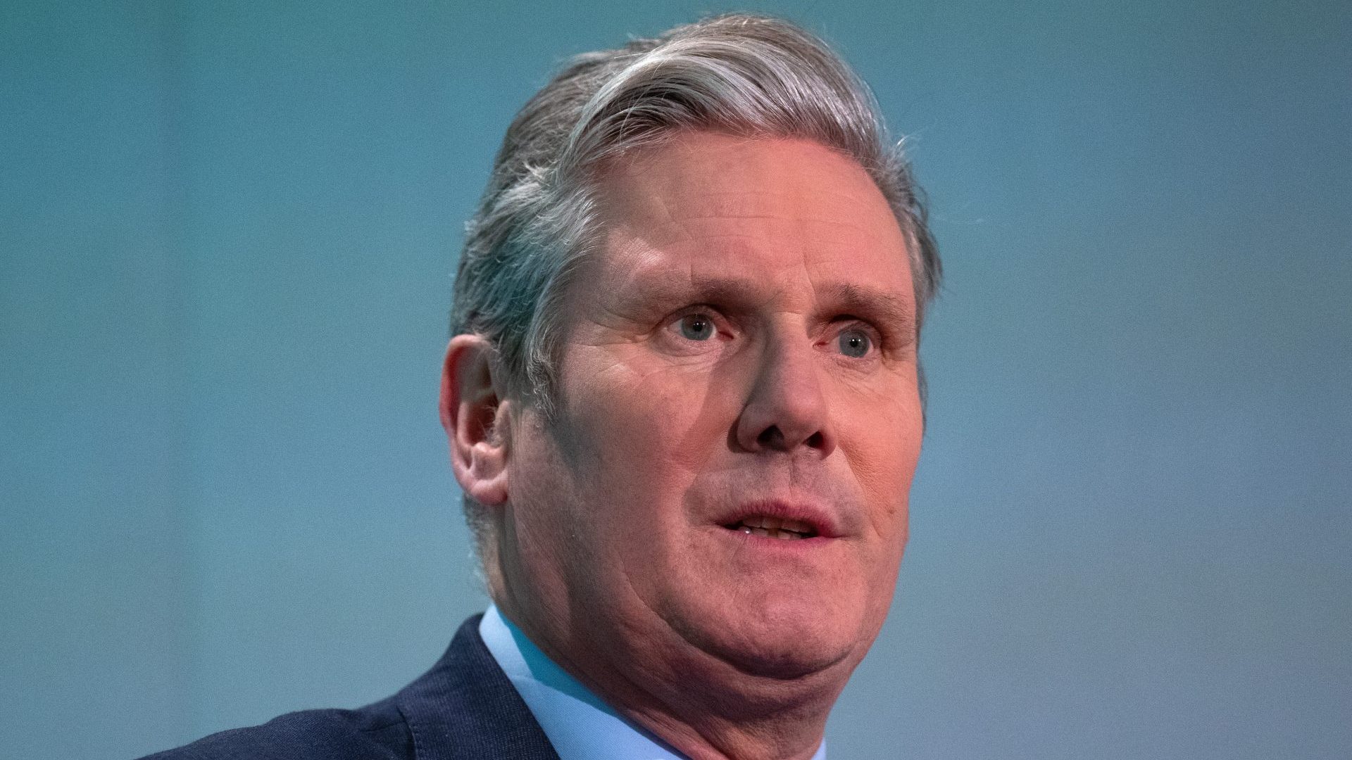 Britain's opposition Labour Party leader Keir Starmer speaks at the Queen Elizabeth II Conference Centre. Photo: Carl Court/Getty Images