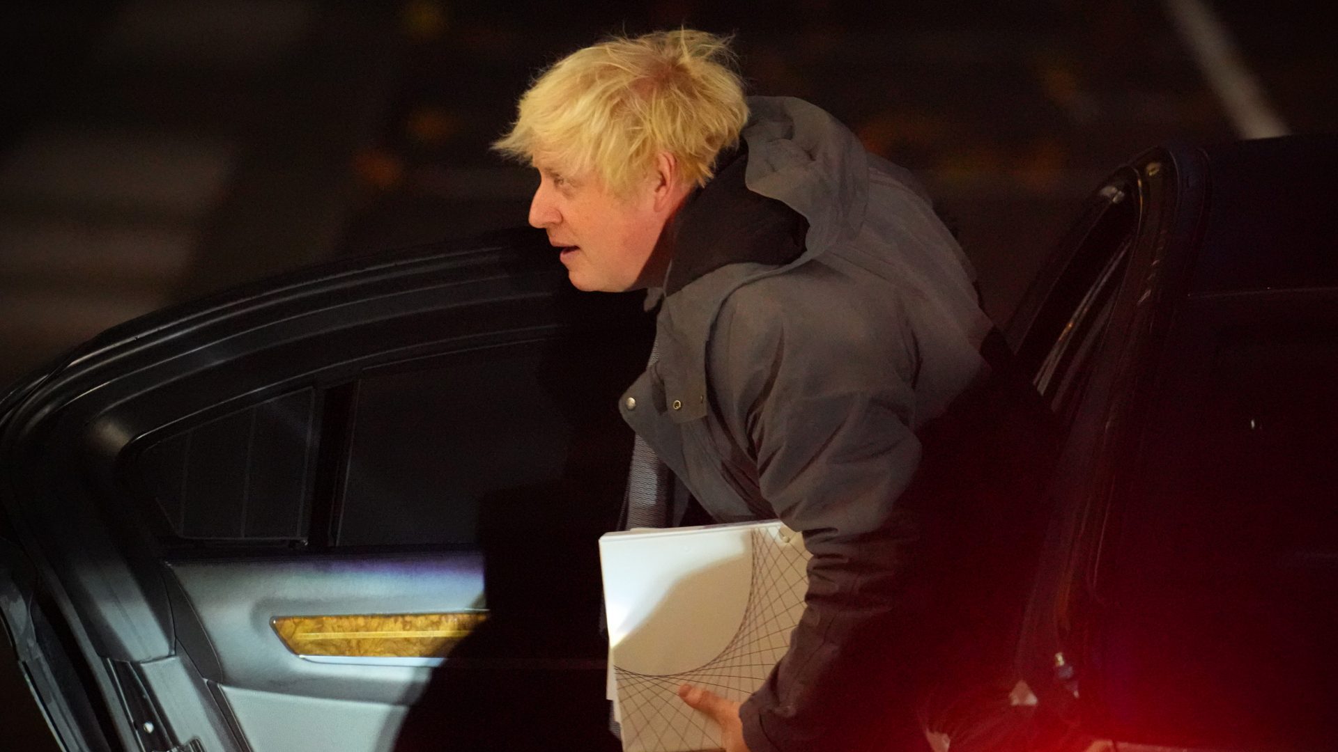 Boris Johnson arrives to testify at the Covid Inquiry (Photo by Carl Court/Getty Images)