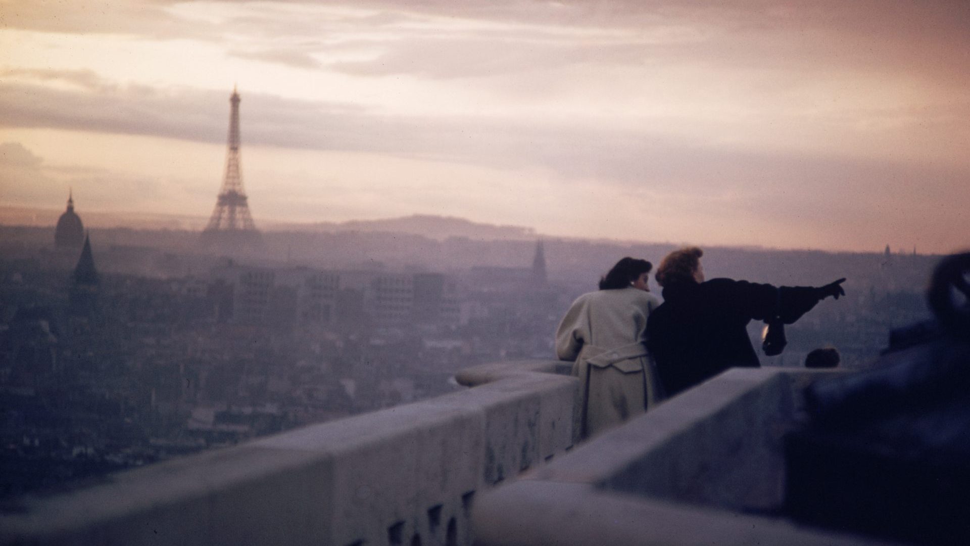 The view from Nôtre-Dame towards the Eiffel Tower, taken in the mid-1950s, when the photographer returned to Paris from New York on assignment. All photos: Ernst Haas/Getty