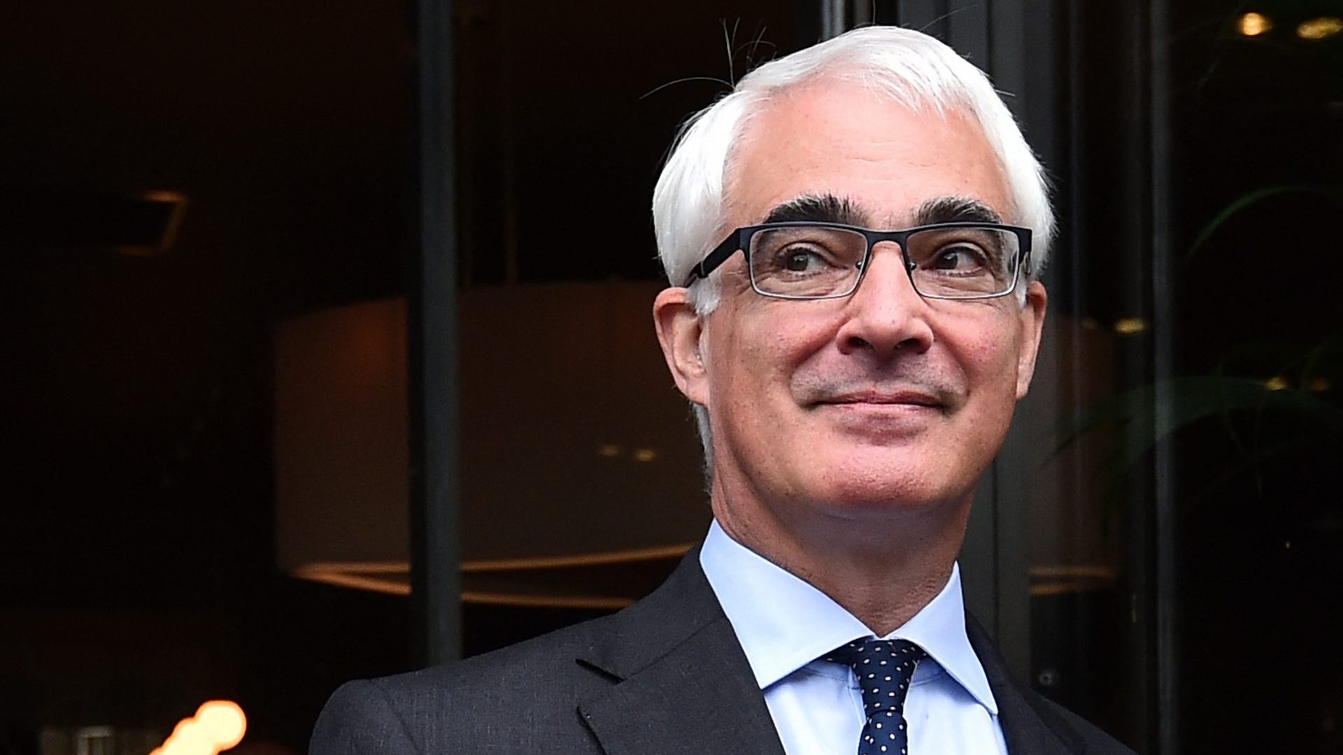 Alistair Darling leaves following a television interview in Edinburgh. Photo: BEN STANSALL/AFP via Getty Images